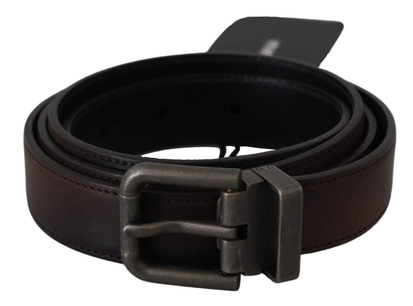 Dolce & Gabbana Solid Brown Leather Gray Buckle Belt #men, 115 cm / 46 Inches, 85 cm / 34 Inches, Accessories - New Arrivals, Belts - Men - Accessories, Brand_Dolce & Gabbana, Brown, Dolce & Gabbana, feed-agegroup-adult, feed-color-brown, feed-gender-male, feed-size- 34 Inches, feed-size- 40 Inches, feed-size- 46 Inches, Gender_Men at SEYMAYKA