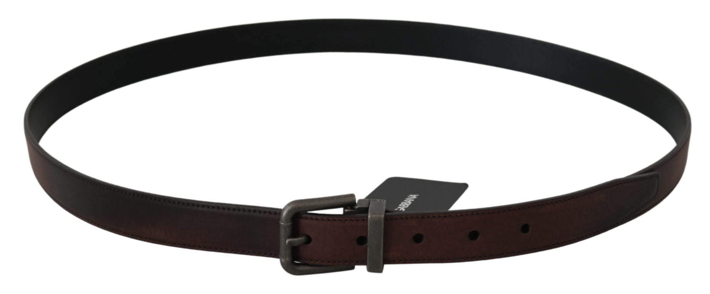 Dolce & Gabbana Solid Brown Leather Gray Buckle Belt #men, 115 cm / 46 Inches, 85 cm / 34 Inches, Accessories - New Arrivals, Belts - Men - Accessories, Brand_Dolce & Gabbana, Brown, Dolce & Gabbana, feed-agegroup-adult, feed-color-brown, feed-gender-male, feed-size- 34 Inches, feed-size- 40 Inches, feed-size- 46 Inches, Gender_Men at SEYMAYKA