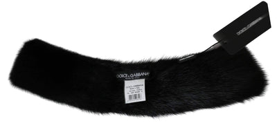 Dolce & Gabbana Black Fur Neck Collar 100%  Mink Scarf #women, Accessories - New Arrivals, Black, Dolce & Gabbana, feed-agegroup-adult, feed-color-black, feed-gender-female, Scarves - Women - Accessories at SEYMAYKA