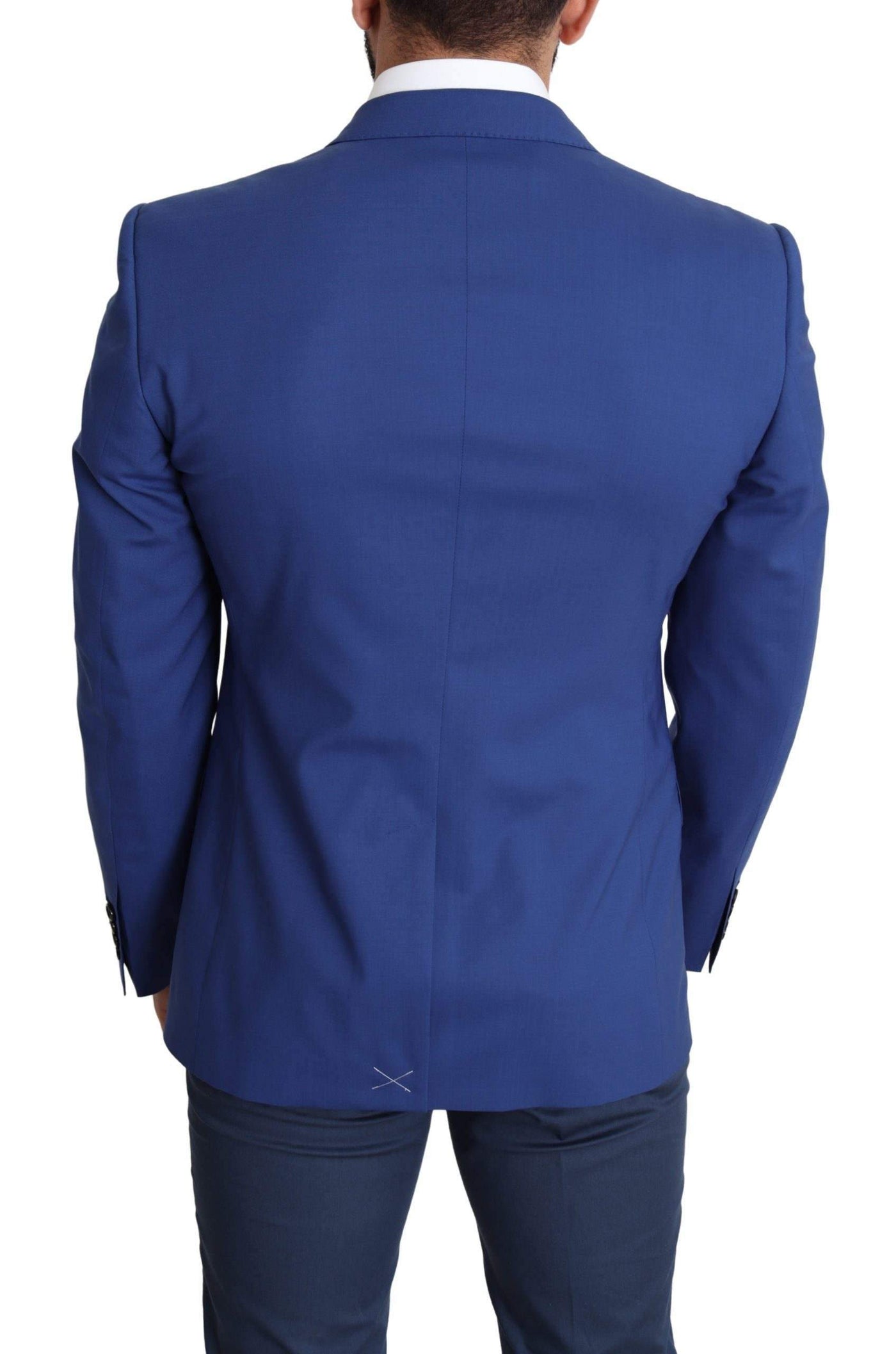 Dolce & Gabbana Blue Wool Single Breasted Coat MARTINI Blazer #men, Blazers - Men - Clothing, Blue, Brand_Dolce & Gabbana, Dolce & Gabbana, feed-agegroup-adult, feed-color-blue, feed-gender-male, feed-size-IT50 | L, Gender_Men, IT50 | L, Men - New Arrivals at SEYMAYKA