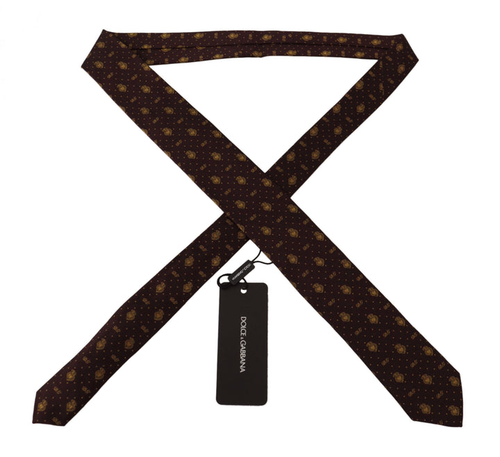 Dolce & Gabbana Black Heart DG Logo Adjustable Tie