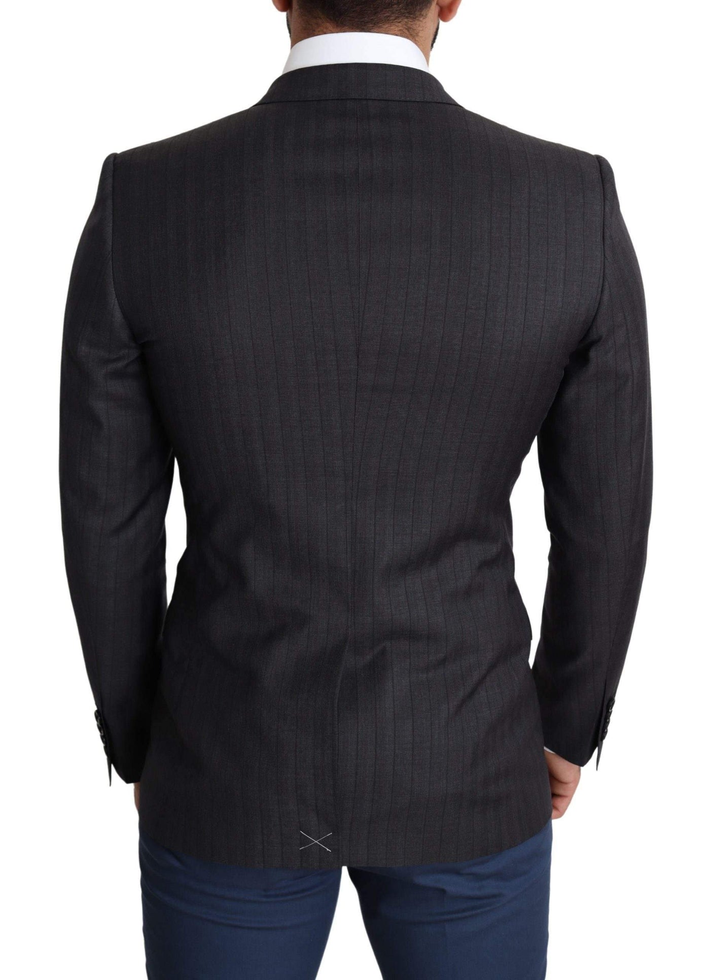 Dolce & Gabbana Black Wool Single Breasted Coat MARTINI Blazer #men, Black, Blazers - Men - Clothing, Brand_Dolce & Gabbana, Dolce & Gabbana, feed-agegroup-adult, feed-color-black, feed-gender-male, feed-size-IT46 | S, Gender_Men, IT46 | S, Men - New Arrivals at SEYMAYKA