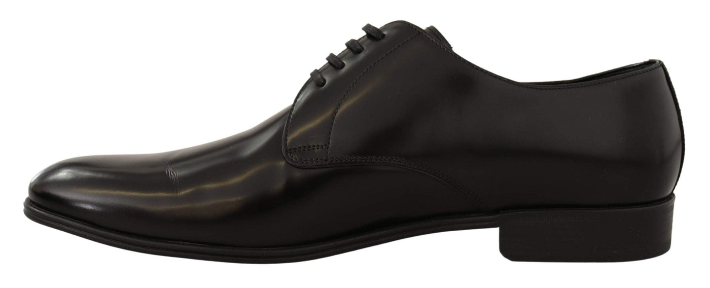 Dolce & Gabbana Black Leather Lace Up Men Dress Derby Shoes #men, Black, Dolce & Gabbana, EU39/US6, EU44/US11, feed-agegroup-adult, feed-color-Black, feed-gender-male, Formal - Men - Shoes at SEYMAYKA
