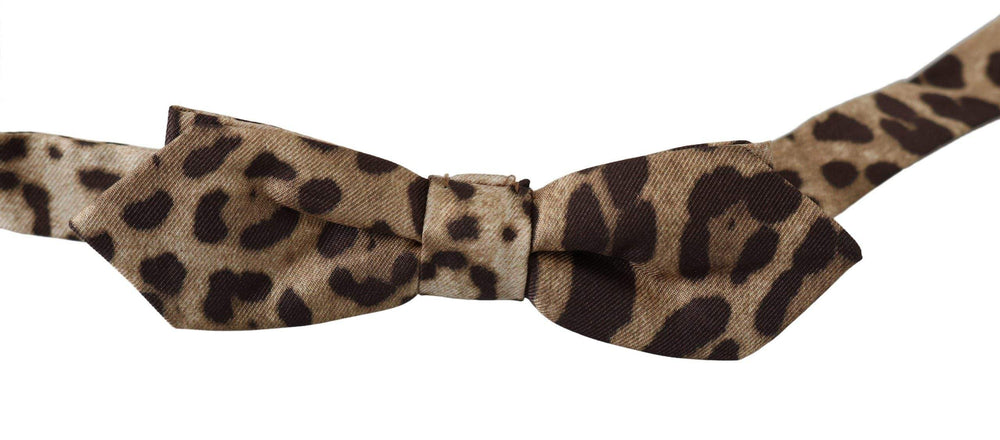 Dolce & Gabbana Brown Leopard Silk Adjustable Neck Papillon Men Bow Tie #men, Accessories - New Arrivals, Brand_Dolce & Gabbana, Brown, Catch, Dolce & Gabbana, feed-agegroup-adult, feed-color-brown, feed-gender-male, feed-size-OS, Gender_Men, Kogan, Ties & Bowties - Men - Accessories at SEYMAYKA