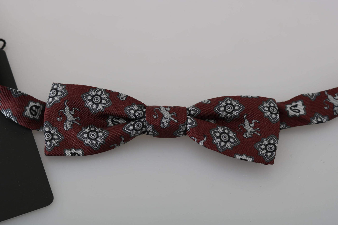 Dolce & Gabbana  Men Bordeaux Maroon Lion Silk Adjustable Neck Bow Tie #men, Accessories - New Arrivals, Bordeaux, Brand_Dolce & Gabbana, Catch, Dolce & Gabbana, feed-agegroup-adult, feed-color-bordeaux, feed-gender-male, feed-size-OS, Gender_Men, Kogan, Ties & Bowties - Men - Accessories at SEYMAYKA