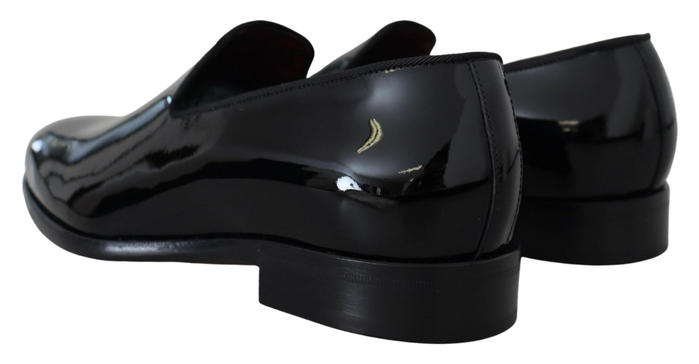 Black Patent Slipper Loafers Slipon Shoes