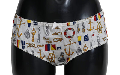 Dolce & Gabbana  Underwear Sailor Print Silk Bottoms #women, Black, Brand_Dolce & Gabbana, Catch, Dolce & Gabbana, feed-agegroup-adult, feed-color-black, feed-gender-female, feed-size-IT4 | L, Gender_Women, IT4 | L, Kogan, Underwear - Women - Clothing, Women - New Arrivals at SEYMAYKA