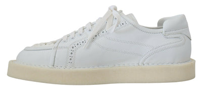White Leather Low Top Oxford Sneakers Casual Shoes