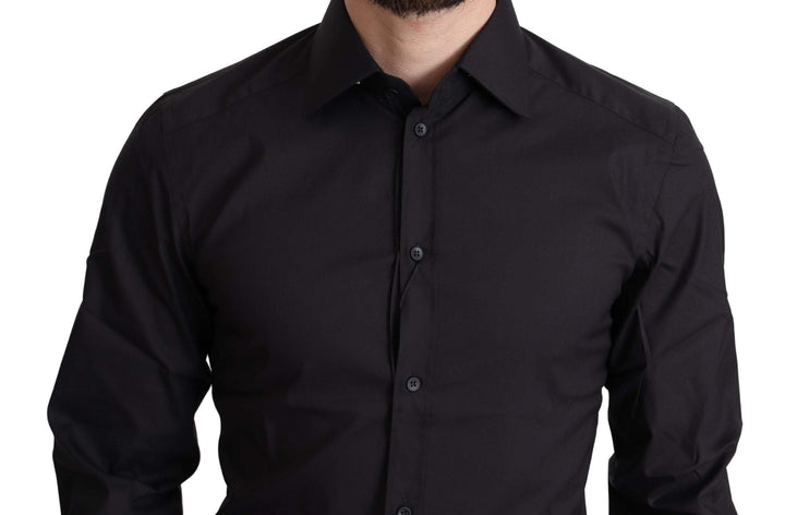 Dolce & Gabbana Black Cotton Blend Formal Dress Shirt #men, Black, Dolce & Gabbana, feed-agegroup-adult, feed-color-Black, feed-gender-male, IT37 | XS, IT38 | XS, IT42 | XL, IT43 | XL, IT44 | 3XL, IT45 | 3XL, Shirts - Men - Clothing at SEYMAYKA