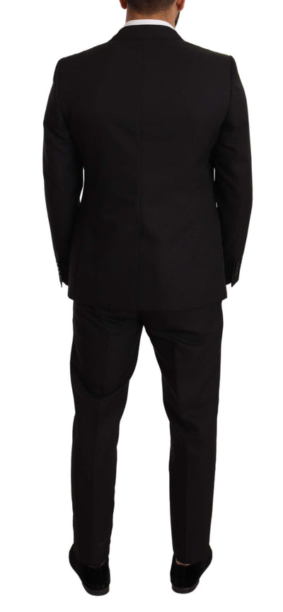 Dolce & Gabbana Black Fantasy Slim Fit Wool MARTINI Suit #men, Black, Dolce & Gabbana, feed-agegroup-adult, feed-color-Black, feed-gender-male, IT50 | L, IT52 | XL, Suits - Men - Clothing at SEYMAYKA