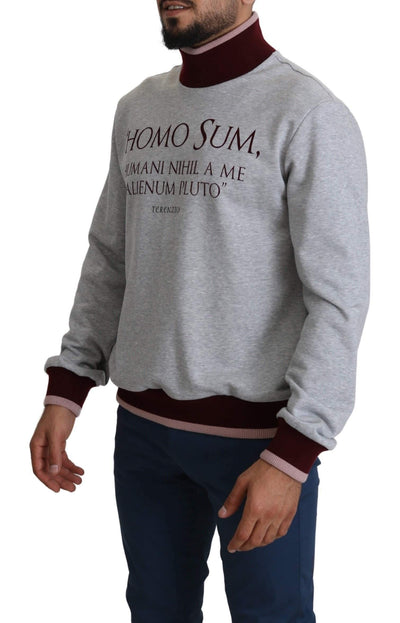 Dolce & Gabbana Gray Homo Sum Turtleneck Pullover Sweater #men, Brand_Dolce & Gabbana, Dolce & Gabbana, feed-agegroup-adult, feed-color-gray, feed-gender-male, feed-size-IT50 | L, Gender_Men, Gray, IT50 | L, Men - New Arrivals, Sweaters - Men - Clothing at SEYMAYKA