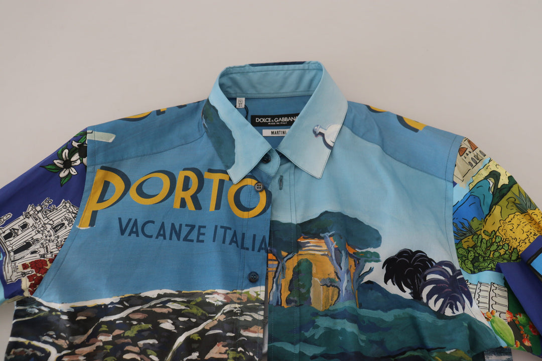 Dolce & Gabbana Multicolor Printed Casual MARTINI Shirt