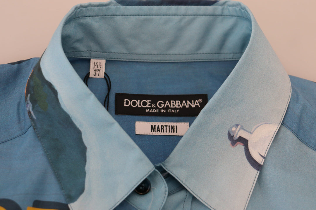 Dolce & Gabbana Multicolor Printed Casual MARTINI Shirt