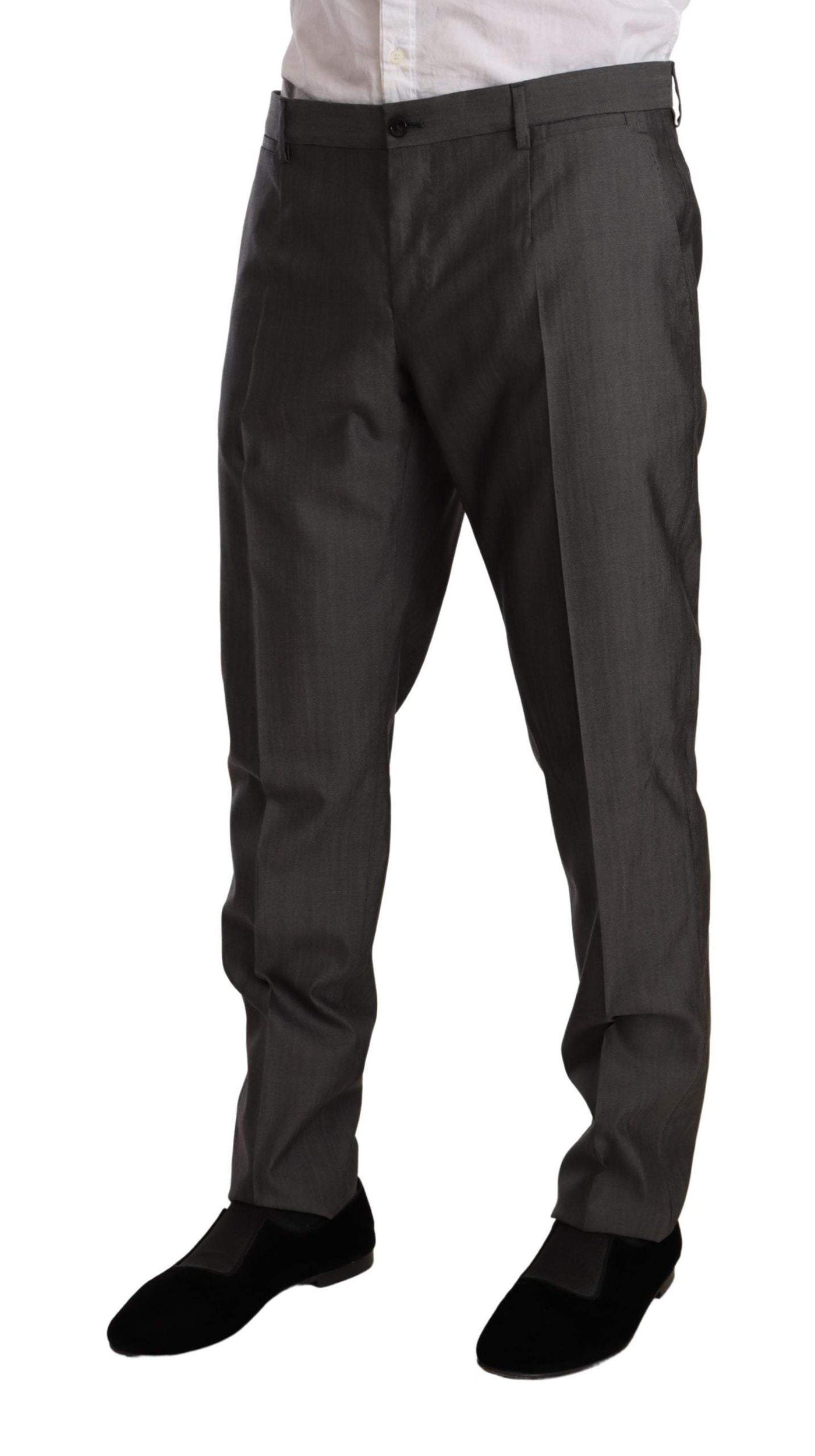Dolce & Gabbana Gray Metallic MARTINI Slim Fit Set Suit #men, Dolce & Gabbana, feed-agegroup-adult, feed-color-Gray, feed-gender-male, Gray, IT48 | M, IT50 | L, IT52 | XL, IT54 | XL, Suits - Men - Clothing at SEYMAYKA