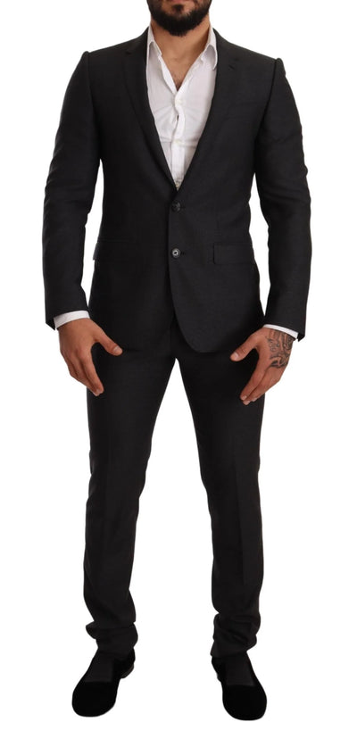 Dolce & Gabbana Gray Wool MARTINI Slim Fit Set Suit #men, Dolce & Gabbana, feed-agegroup-adult, feed-color-Gray, feed-gender-male, Gray, IT44 | XS, IT46 | S, IT48 | M, IT50 | L, Suits - Men - Clothing at SEYMAYKA