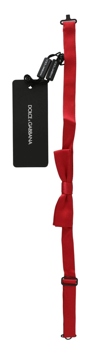 Dolce & Gabbana  Red 100% Silk Slim Adjustable Neck Papillon Bow Tie #men, Accessories - New Arrivals, Brand_Dolce & Gabbana, Catch, Dolce & Gabbana, feed-agegroup-adult, feed-color-red, feed-gender-male, feed-size-OS, Gender_Men, Kogan, Red, Ties & Bowties - Men - Accessories at SEYMAYKA