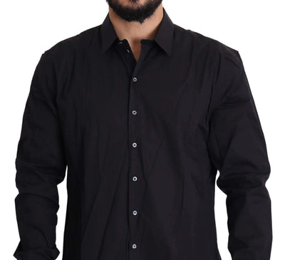 Dolce & Gabbana Black Cotton Stretch Dress SICILIA Shirt #men, 44 | 3XL, Black, Brand_Dolce & Gabbana, Dolce & Gabbana, feed-agegroup-adult, feed-color-black, feed-gender-male, feed-size-IT38 | XS, feed-size-IT40 | M, Gender_Men, IT38 | XS, IT40 | M, Men - New Arrivals, Shirts - Men - Clothing at SEYMAYKA