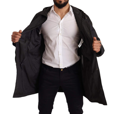 Dolce & Gabbana Black Hooded Mens Trench Coat Jacket #men, Black, Dolce & Gabbana, feed-agegroup-adult, feed-color-Black, feed-gender-male, IT44 | XS, IT46 | S, IT48 | M, IT50 | L, IT54 | XL, Jackets - Men - Clothing at SEYMAYKA