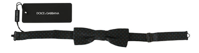 Dolce & Gabbana  Gray Pattern Silk Adjustable Neck Papillon Bow Tie #men, Dolce & Gabbana, feed-1, Gray, Ties & Bowties - Men - Accessories at SEYMAYKA