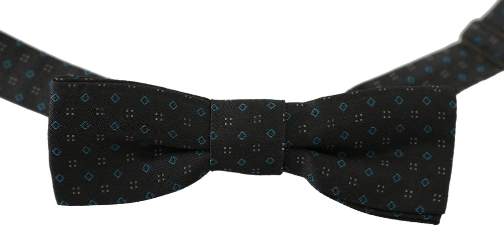 Dolce & Gabbana  Gray Pattern Silk Adjustable Neck Papillon Bow Tie #men, Dolce & Gabbana, feed-1, Gray, Ties & Bowties - Men - Accessories at SEYMAYKA