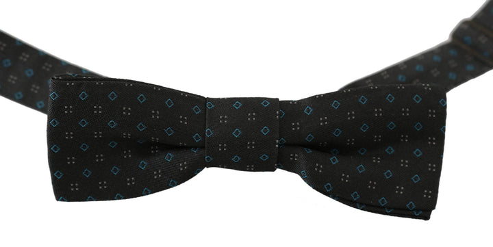 Dolce & Gabbana  Gray Pattern Silk Adjustable Neck Papillon Bow Tie #men, Dolce & Gabbana, feed-1, Gray, Ties & Bowties - Men - Accessories at SEYMAYKA