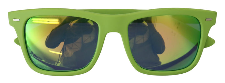 Dolce & Gabbana Green Rubber Full Rim Frame Shades DG6095 Acid Sunglasses