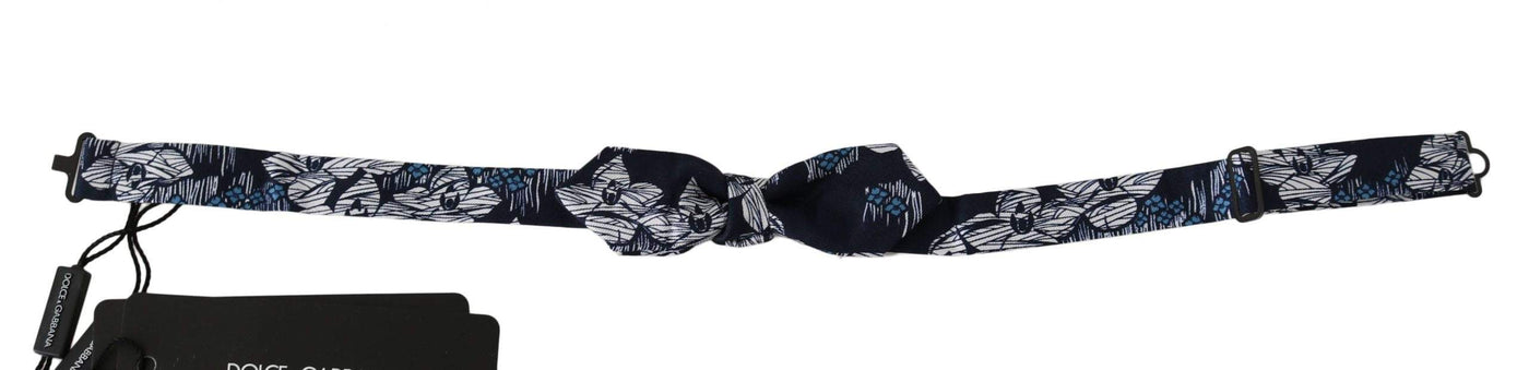Dolce & Gabbana  Navy Blue Floral Slim Adjustable Neck Papillon Men  Bow Tie #men, Accessories - New Arrivals, Brand_Dolce & Gabbana, Catch, Dolce & Gabbana, feed-agegroup-adult, feed-color-blue, feed-gender-male, feed-size-OS, Gender_Men, Kogan, Navy Blue, Ties & Bowties - Men - Accessories at SEYMAYKA
