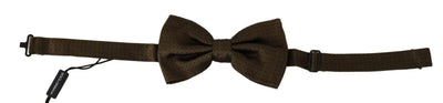 Dolce & Gabbana  Brown Polka Dots Silk Adjustable Neck Papillon Men Bow Tie #men, Accessories - New Arrivals, Brand_Dolce & Gabbana, Brown, Catch, Dolce & Gabbana, feed-agegroup-adult, feed-color-brown, feed-gender-male, feed-size-OS, Gender_Men, Kogan, Ties & Bowties - Men - Accessories at SEYMAYKA