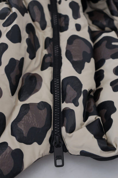 Dolce & Gabbana Multicolor Leopard Parka Coat Chest Bag Jacket 2 Piece