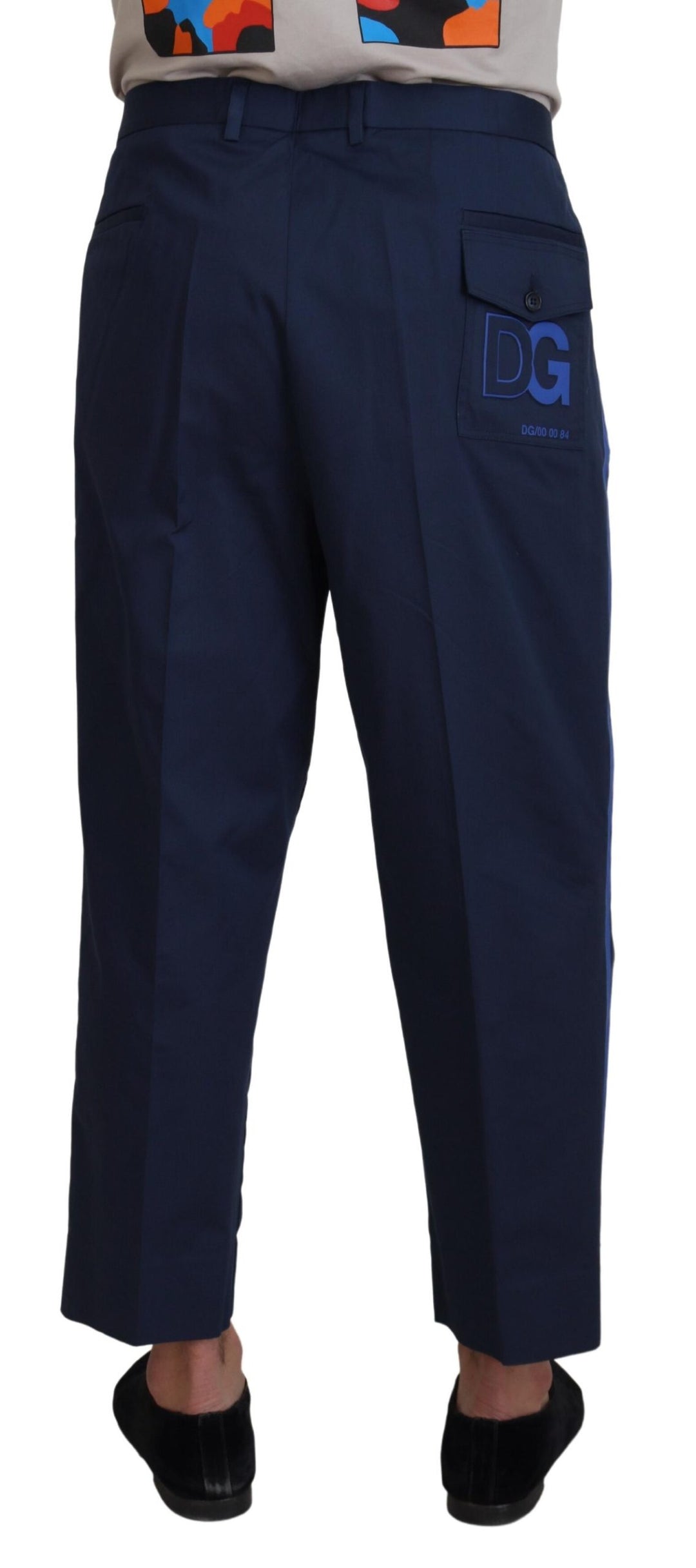Dolce & Gabbana Blue Cotton  Cropped Pants