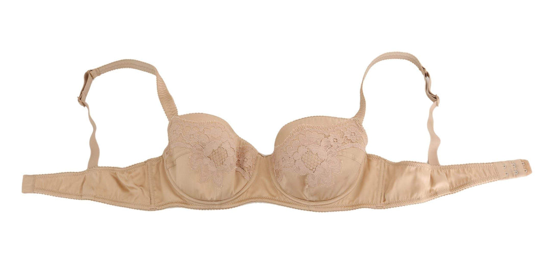 Dolce & Gabbana  Beige Silk Floral Stretch Underwear #women, Beige, Brand_Dolce & Gabbana, Catch, Dolce & Gabbana, feed-agegroup-adult, feed-color-beige, feed-gender-female, feed-size-IT1 | XS, Gender_Women, IT1 | XS, Kogan, Underwear - Women - Clothing, Women - New Arrivals at SEYMAYKA