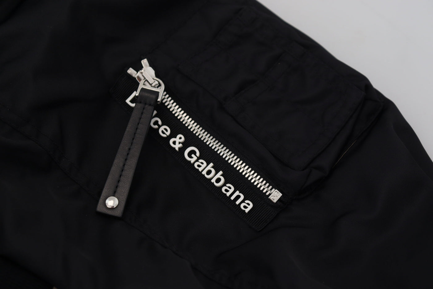 Dolce & Gabbana Black Nylon Hooded Full Zip Men Coat Jacket