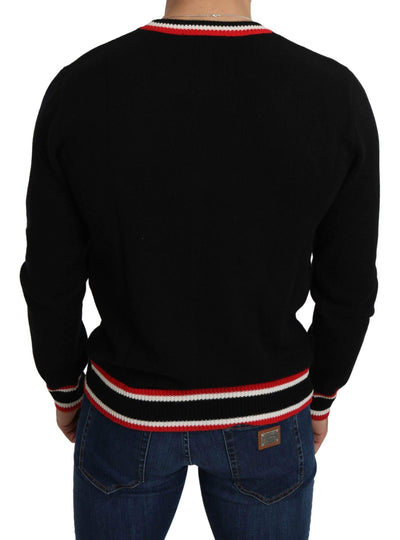 Dolce & Gabbana  Black Cashmere Pig of the Year Pullover Sweater #men, Black, Brand_Dolce & Gabbana, Catch, Dolce & Gabbana, feed-agegroup-adult, feed-color-black, feed-gender-male, feed-size-IT46 | S, feed-size-IT48 | M, Gender_Men, IT46 | S, IT48 | M, Kogan, Men - New Arrivals, Sweaters - Men - Clothing at SEYMAYKA