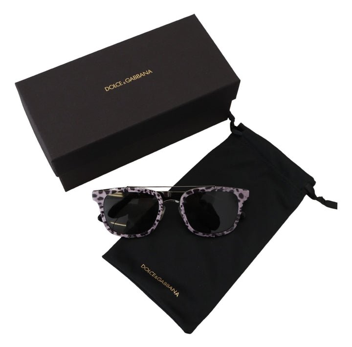 Dolce & Gabbana Purple Leopard Metal Frame  Shades DG2175 Sunglasses