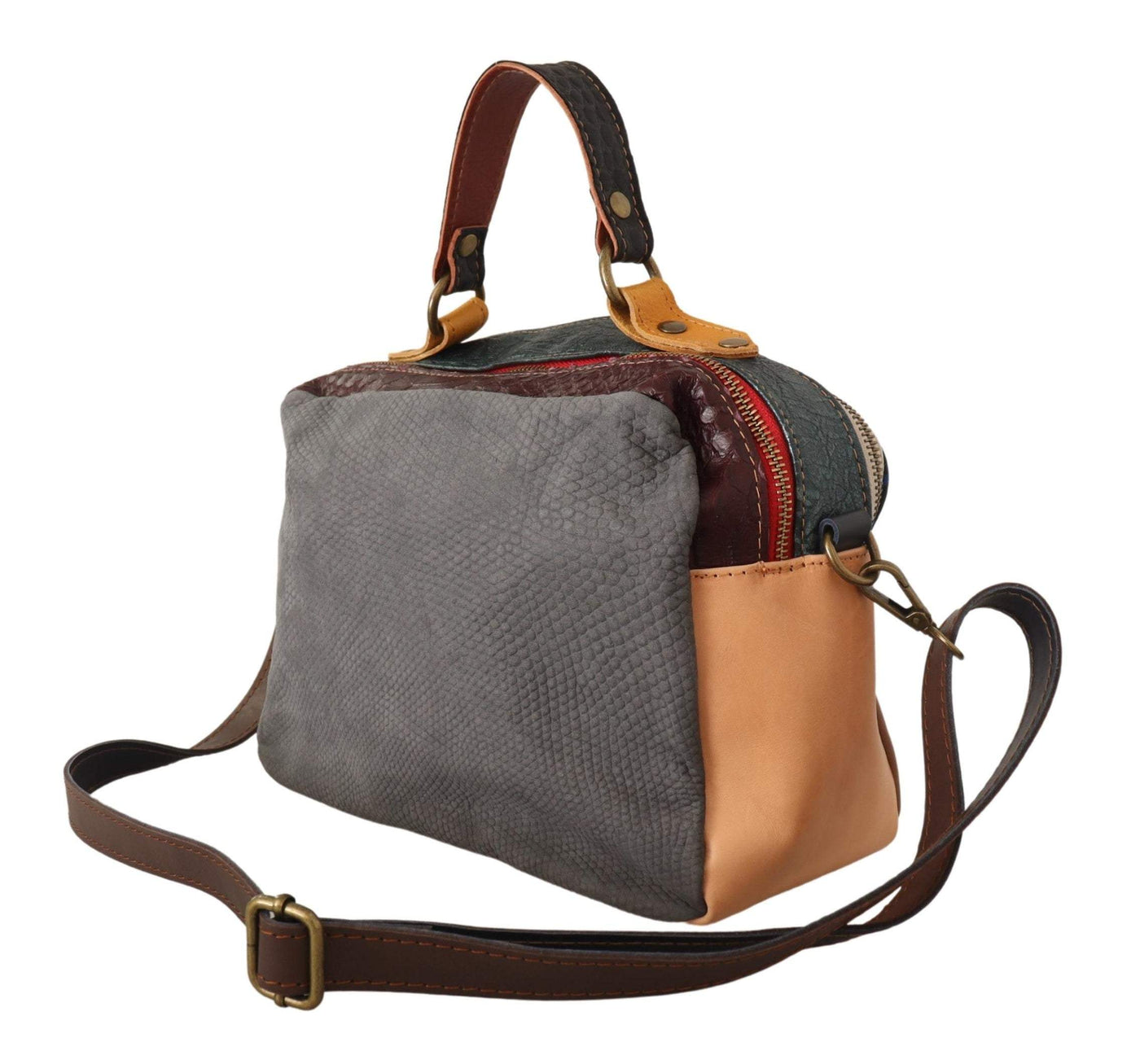 EBARRITO Multicolor Leather Shoulder Strap Top Handle Messenger Bag EBARRITO, feed-1, Multicolor, Shoulder Bags - Women - Bags at SEYMAYKA