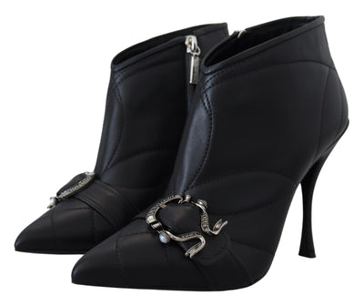 Black Devotion Quilted Buckled Ankle Boots Shoes