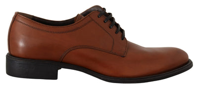 Dolce & Gabbana Brown Leather Lace Up Mens Formal Derby Shoes #men, Brown, Dolce & Gabbana, EU40/US7, EU41.5/US8.5, EU41/US8, EU42.5/US9.5, EU42/US9, EU43.5/US10.5, EU43/US10, EU44/US11, EU45/US12, feed-agegroup-adult, feed-color-Brown, feed-gender-male, Formal - Men - Shoes at SEYMAYKA