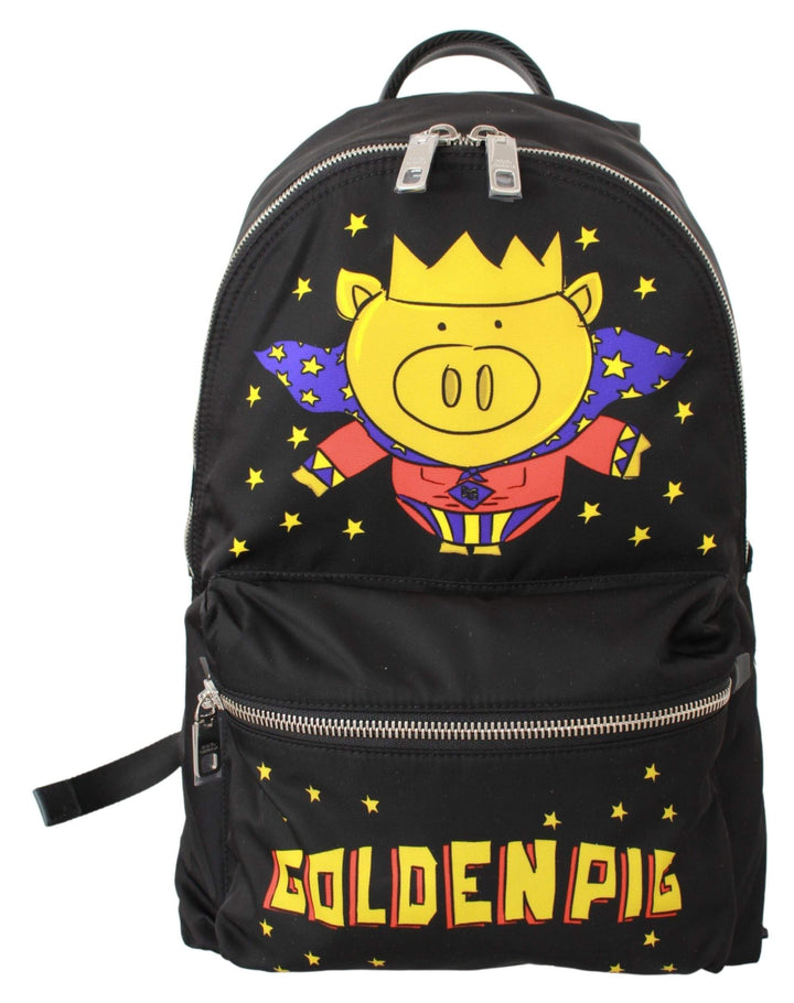 Dolce & Gabbana  Black Golden Pig of the Year School Backpack #men, Backpacks - Men - Bags, Black, Brand_Dolce & Gabbana, Catch, Dolce & Gabbana, feed-agegroup-adult, feed-color-black, feed-gender-male, feed-size-OS, Gender_Men, Handbags - New Arrivals, Kogan at SEYMAYKA