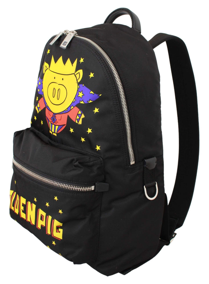 Dolce & Gabbana  Black Golden Pig of the Year School Backpack #men, Backpacks - Men - Bags, Black, Brand_Dolce & Gabbana, Catch, Dolce & Gabbana, feed-agegroup-adult, feed-color-black, feed-gender-male, feed-size-OS, Gender_Men, Handbags - New Arrivals, Kogan at SEYMAYKA