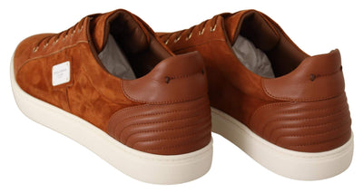 Dolce & Gabbana Light Brown Suede Leather Low Tops Sneakers #men, Brown, Dolce & Gabbana, EU39.5/US6.5, EU39/US6, EU40.5/US7.5, EU40/US7, EU41.5/US8.5, EU41/US8, EU42.5/US9.5, EU42/US9, EU43.5/US10.5, EU43/US10, EU44.5/US11.5, EU44/US11, feed-agegroup-adult, feed-color-Brown, feed-gender-male, Sneakers - Men - Shoes at SEYMAYKA