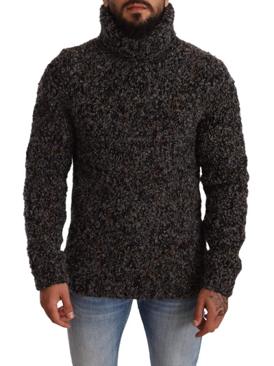 Dolce & Gabbana Gray Wool Blend Turtleneck Pullover Sweater #men, Dolce & Gabbana, feed-agegroup-adult, feed-color-Gray, feed-gender-male, Gray, IT46 | S, Sweaters - Men - Clothing at SEYMAYKA