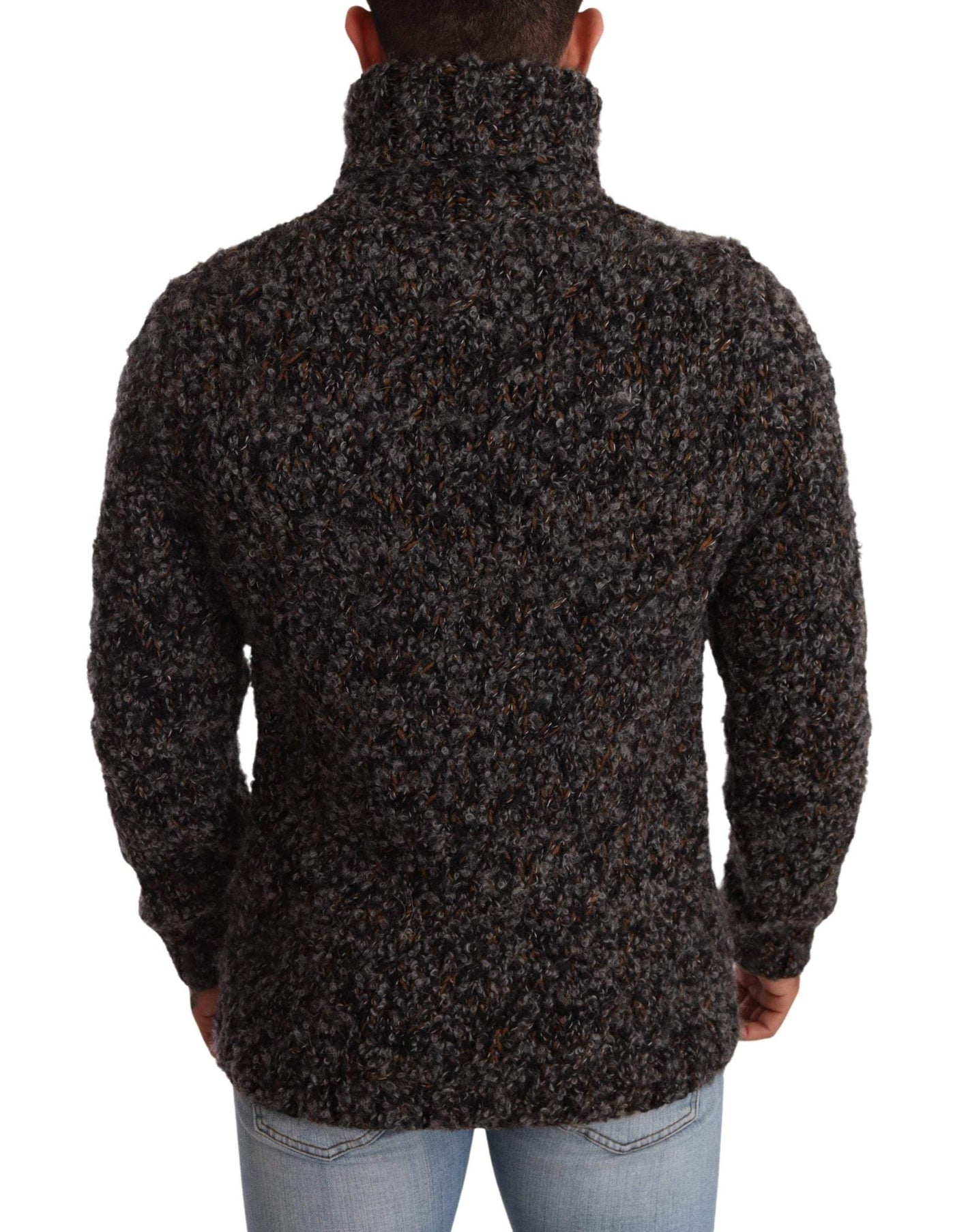 Dolce & Gabbana Gray Wool Blend Turtleneck Pullover Sweater #men, Dolce & Gabbana, feed-agegroup-adult, feed-color-Gray, feed-gender-male, Gray, IT46 | S, Sweaters - Men - Clothing at SEYMAYKA