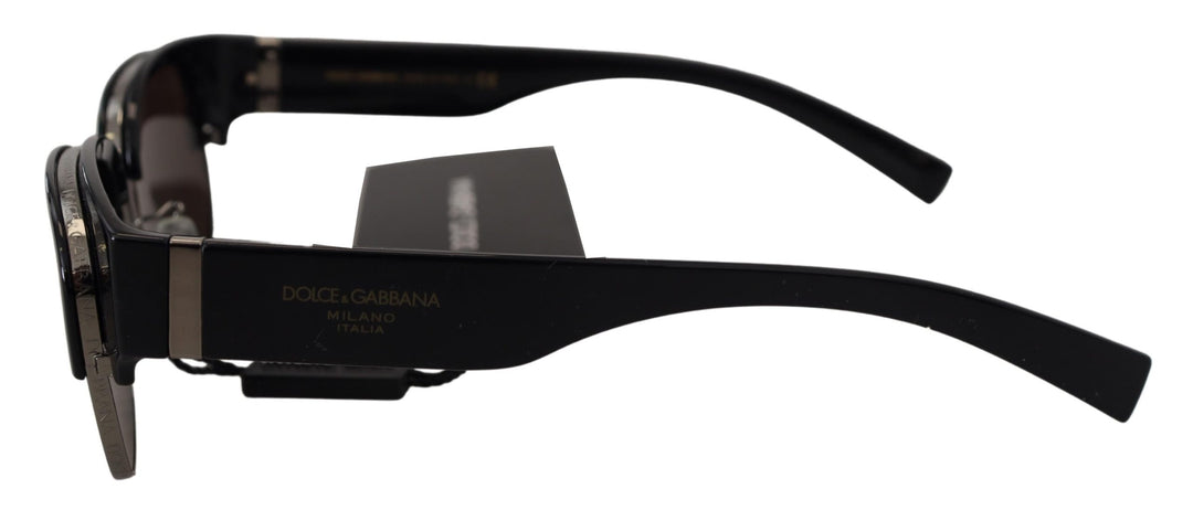 Dolce & Gabbana Black Plastic Square Frame DG6137 Logo  Sunglasses
