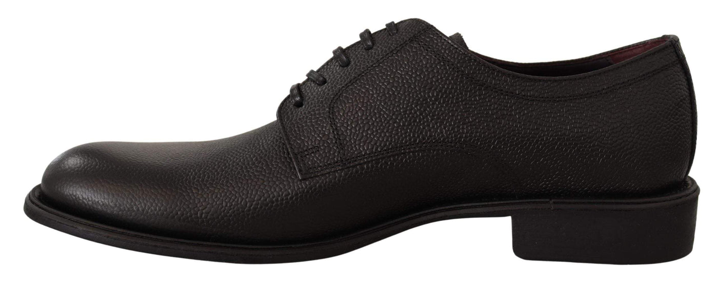 Dolce & Gabbana Black Leather Lace Up Mens Formal Derby Shoes #men, Black, Dolce & Gabbana, EU39/US6, EU40.5/US7.5, EU40/US7, EU41.5/US8.5, EU41/US8, EU42/US9, EU43.5/US10.5, EU43/US10, EU44.5/US11.5, feed-agegroup-adult, feed-color-Black, feed-gender-male, Formal - Men - Shoes at SEYMAYKA