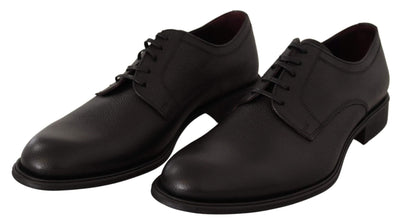 Dolce & Gabbana Black Leather Lace Up Mens Formal Derby Shoes #men, Black, Dolce & Gabbana, EU39/US6, EU40.5/US7.5, EU40/US7, EU41.5/US8.5, EU41/US8, EU42/US9, EU43.5/US10.5, EU43/US10, EU44.5/US11.5, feed-agegroup-adult, feed-color-Black, feed-gender-male, Formal - Men - Shoes at SEYMAYKA