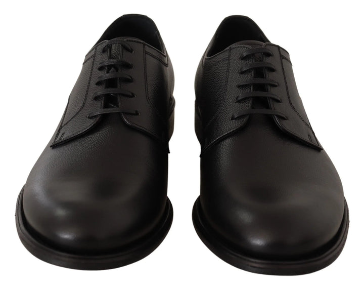 Dolce & Gabbana Black Leather Lace Up Mens Formal Derby Shoes #men, Black, Dolce & Gabbana, EU41/US8, EU42.5/US9.5, EU42/US9, EU43/US10, EU44/US11, feed-agegroup-adult, feed-color-Black, feed-gender-male, Loafers - Men - Shoes at SEYMAYKA