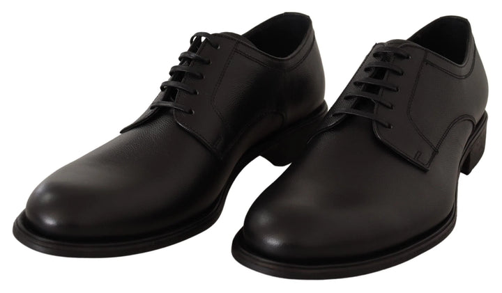 Dolce & Gabbana Black Leather Lace Up Mens Formal Derby Shoes #men, Black, Dolce & Gabbana, EU41/US8, EU42.5/US9.5, EU42/US9, EU43/US10, EU44/US11, feed-agegroup-adult, feed-color-Black, feed-gender-male, Loafers - Men - Shoes at SEYMAYKA
