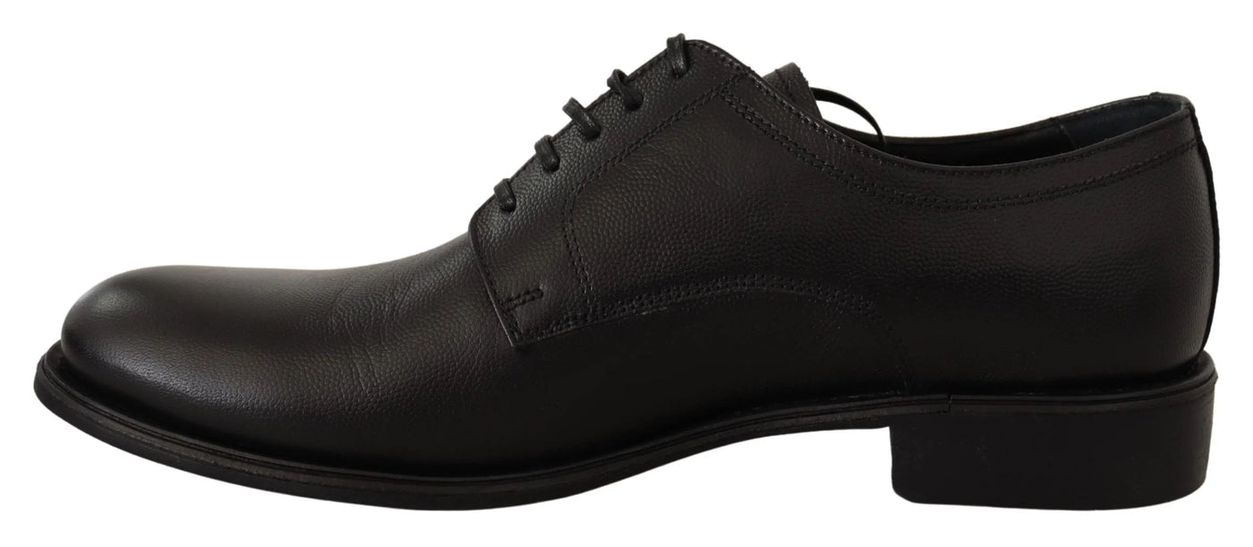 Dolce & Gabbana Black Leather Lace Up Mens Formal Derby Shoes #men, Black, Dolce & Gabbana, EU41/US8, EU42.5/US9.5, EU42/US9, EU43/US10, EU44/US11, feed-agegroup-adult, feed-color-Black, feed-gender-male, Loafers - Men - Shoes at SEYMAYKA