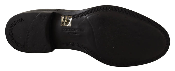 Dolce & Gabbana Black Leather Lace Up Mens Formal Derby Shoes #men, Black, Dolce & Gabbana, EU41/US8, EU42.5/US9.5, EU42/US9, EU43/US10, EU44/US11, feed-agegroup-adult, feed-color-Black, feed-gender-male, Loafers - Men - Shoes at SEYMAYKA