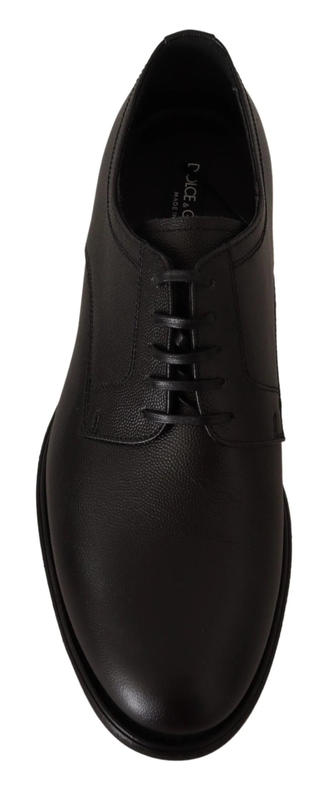 Dolce & Gabbana Black Leather Lace Up Mens Formal Derby Shoes #men, Black, Dolce & Gabbana, EU41/US8, EU42.5/US9.5, EU42/US9, EU43/US10, EU44/US11, feed-agegroup-adult, feed-color-Black, feed-gender-male, Loafers - Men - Shoes at SEYMAYKA